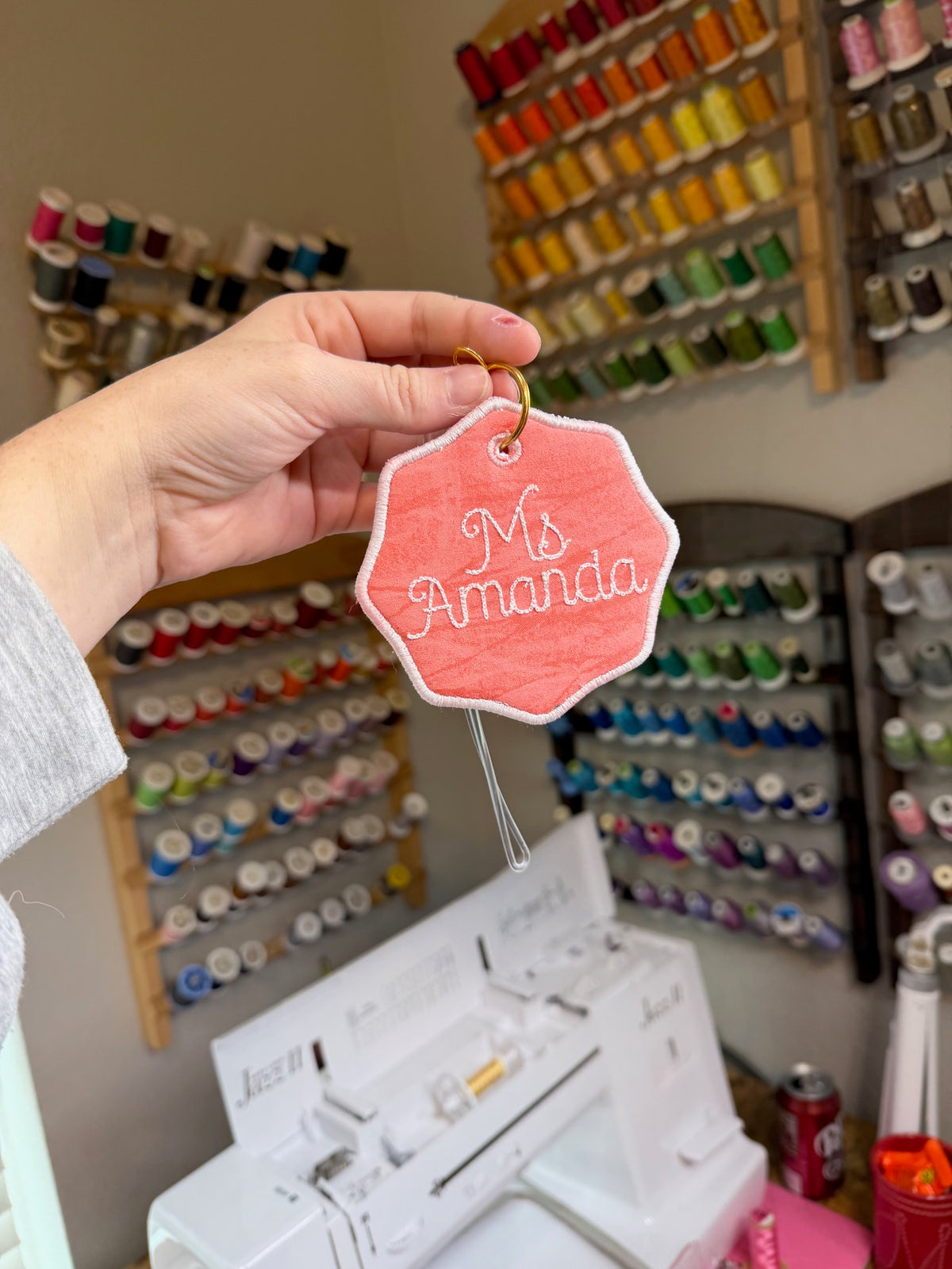 Personalized embroidery project by Kenzie Quilts
