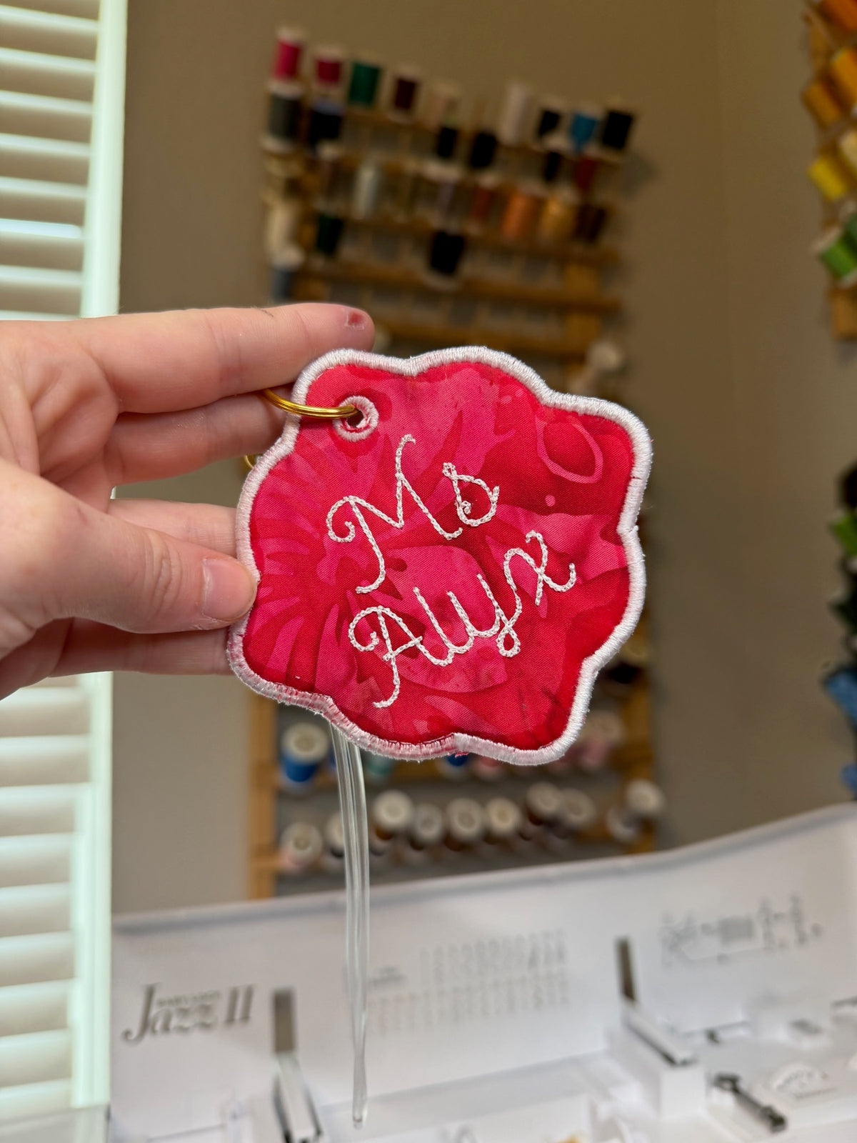 Personalized embroidery project by Kenzie Quilts